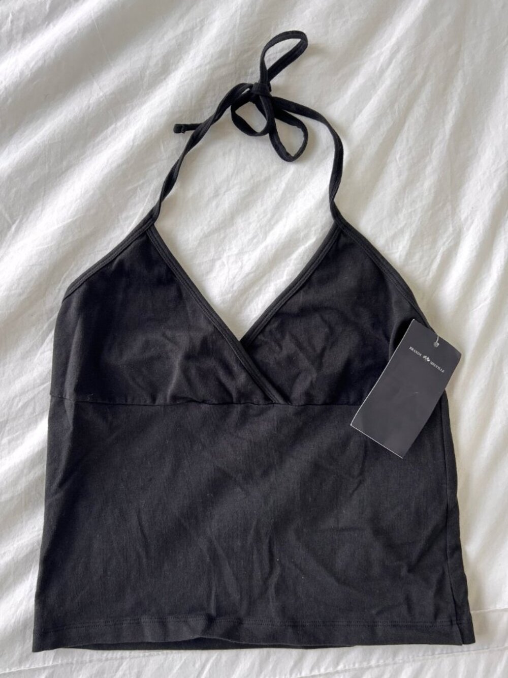 Brandy Melville Black Halter Top (Brand New with Tag) - One Size